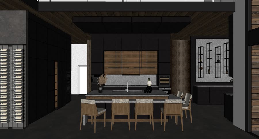 Kitchen scheme A, view two