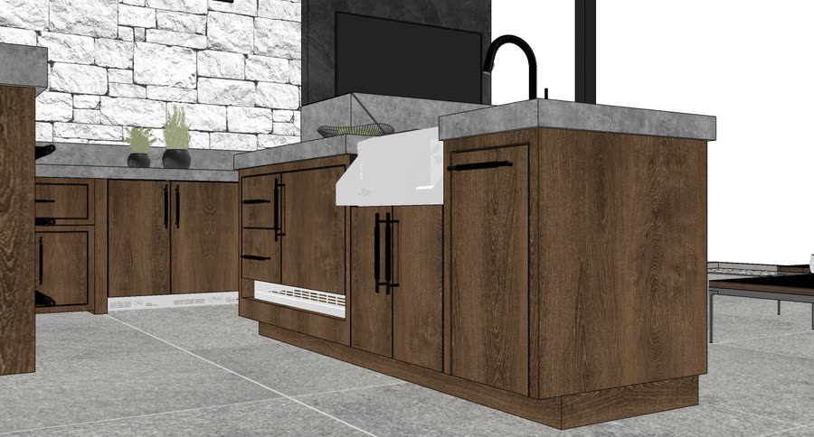 Outdoor kitchen option two A, frame 5