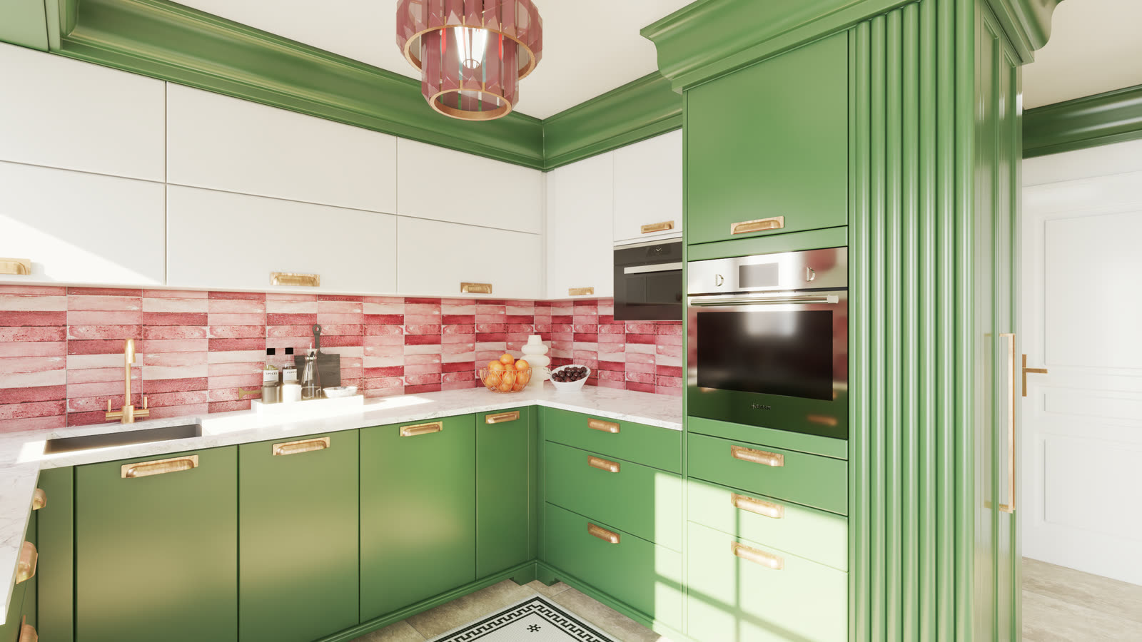 Apartment in France kitchen, the green option