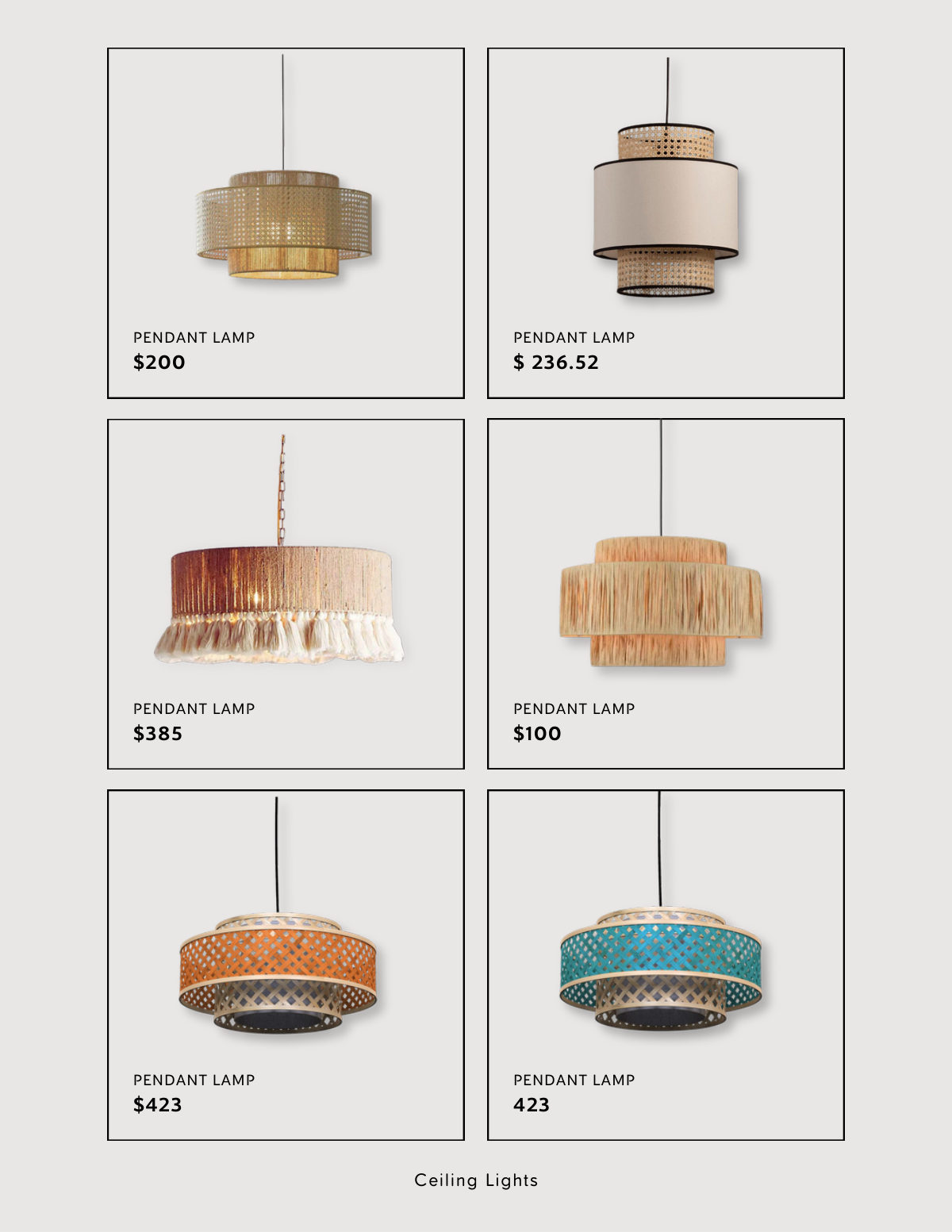 Catalogue page 3: fittings listed with supplier and price