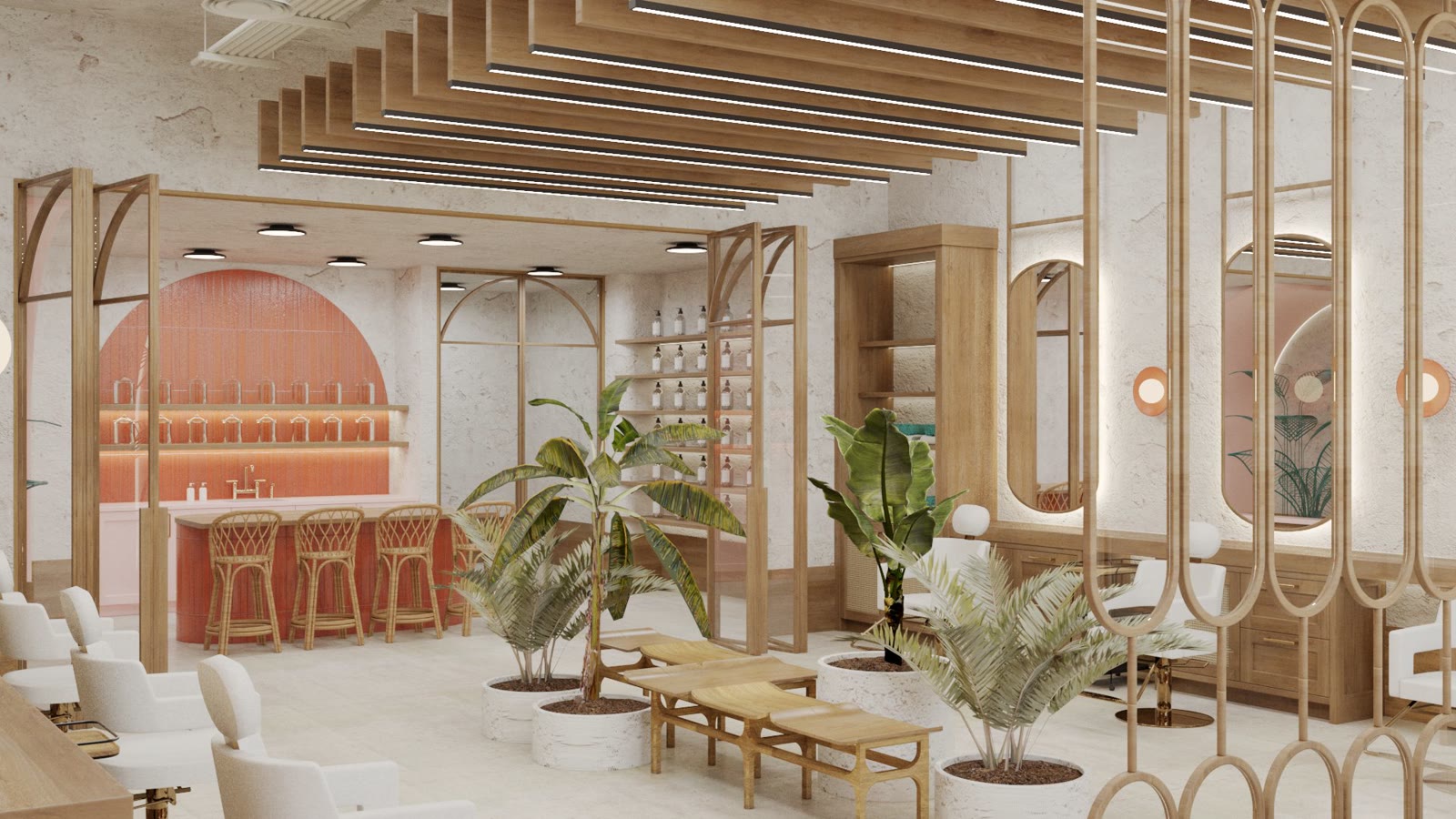Oasis Face Bar, the retail shelving and product wall