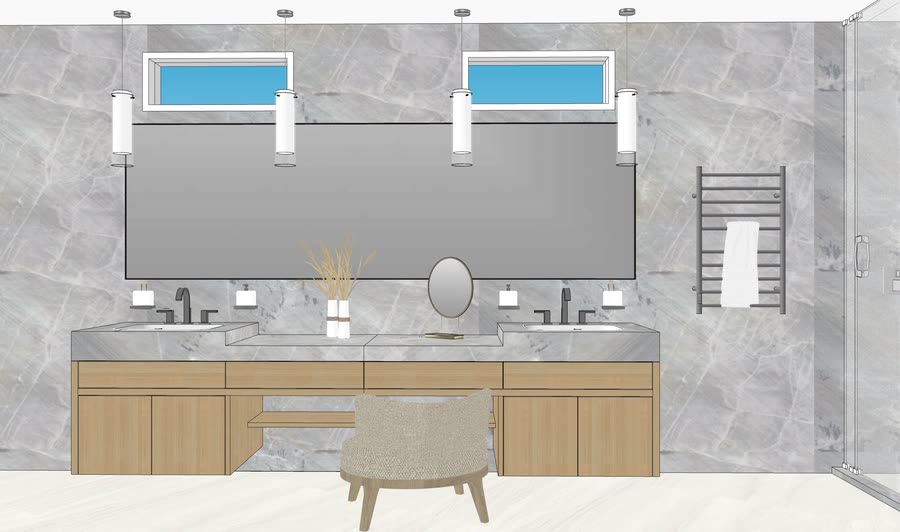 Third floor bathroom, July 2022, frame 1