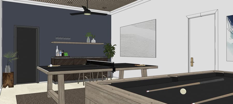 Lower level, drafts two, frame 1