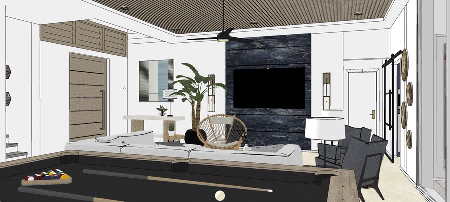 Lower level, drafts two, frame 3