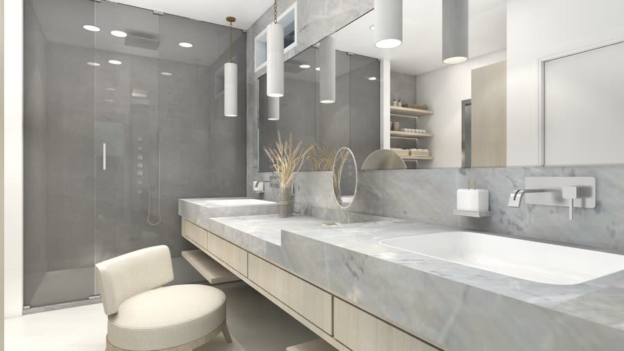 Main areas, renderings, frame 7